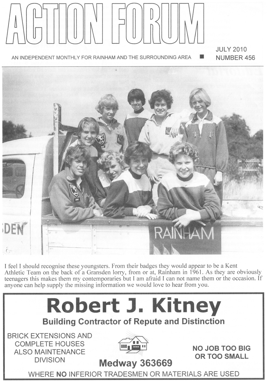 Cover photo is of a Kent Athletic team on Gransden lorry in 1961.