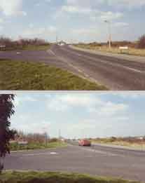 Photo of Short Lane/Lower Rainham Road prior to Northern Relief Road construction