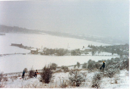Snow in Darland Banks Kent 1987 