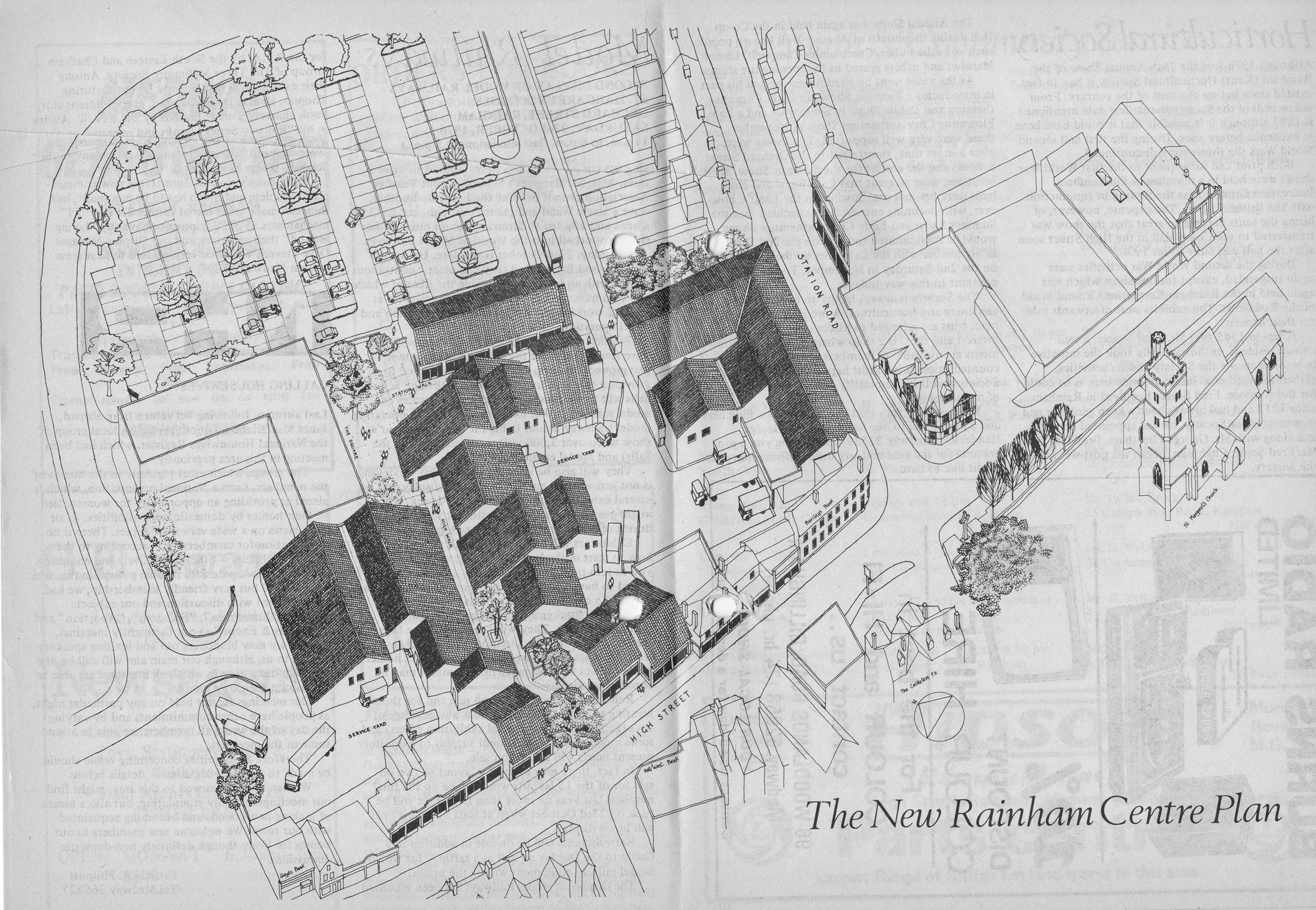 Rainham Shopping Centre Development Plans Opening 1970s (AF 1976)