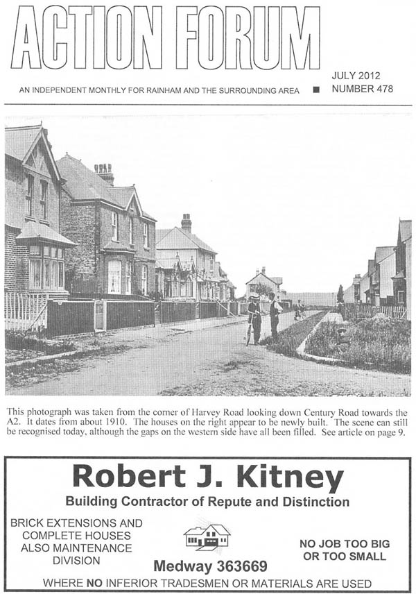 Cover photo of Century Road, Rainham in about 1910