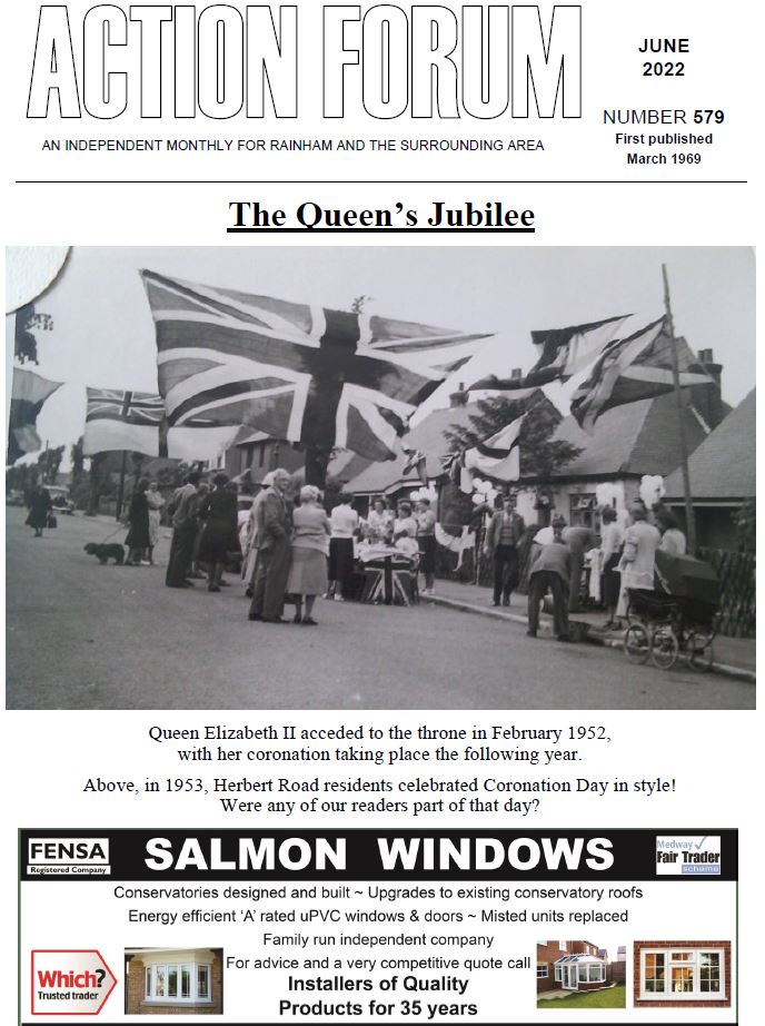 Action Forum - June 2022. Cover picture is of Herbert Road Coronation party in 1953