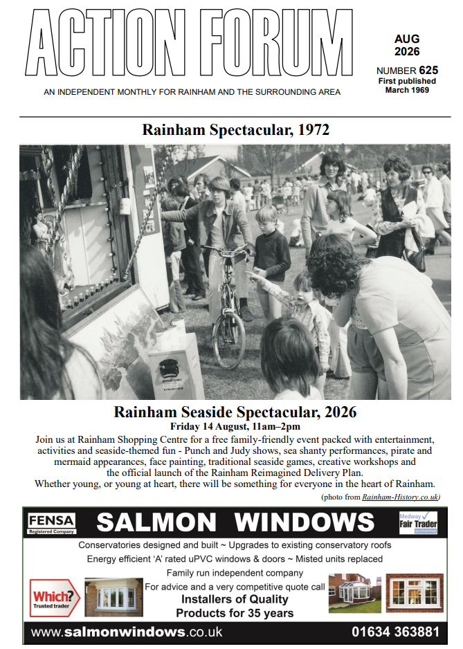Cover photo is Rainham Spectacular in 1972 at Cozenton Park