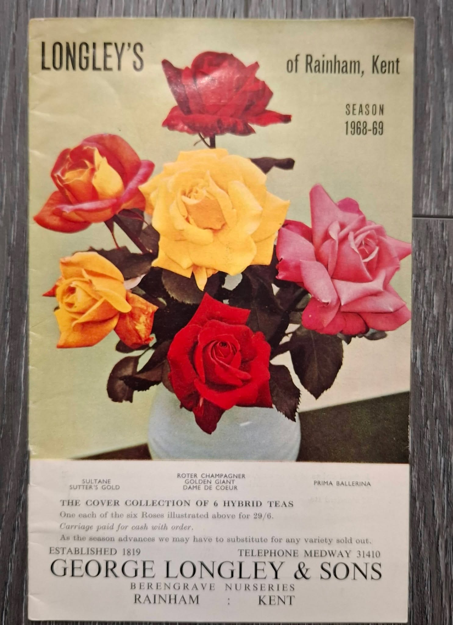 George Longley & Sons Berengrave Nurseries Rainham Kent 1968