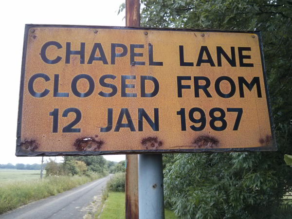 Chapel Lane Hempstead Closed 1987