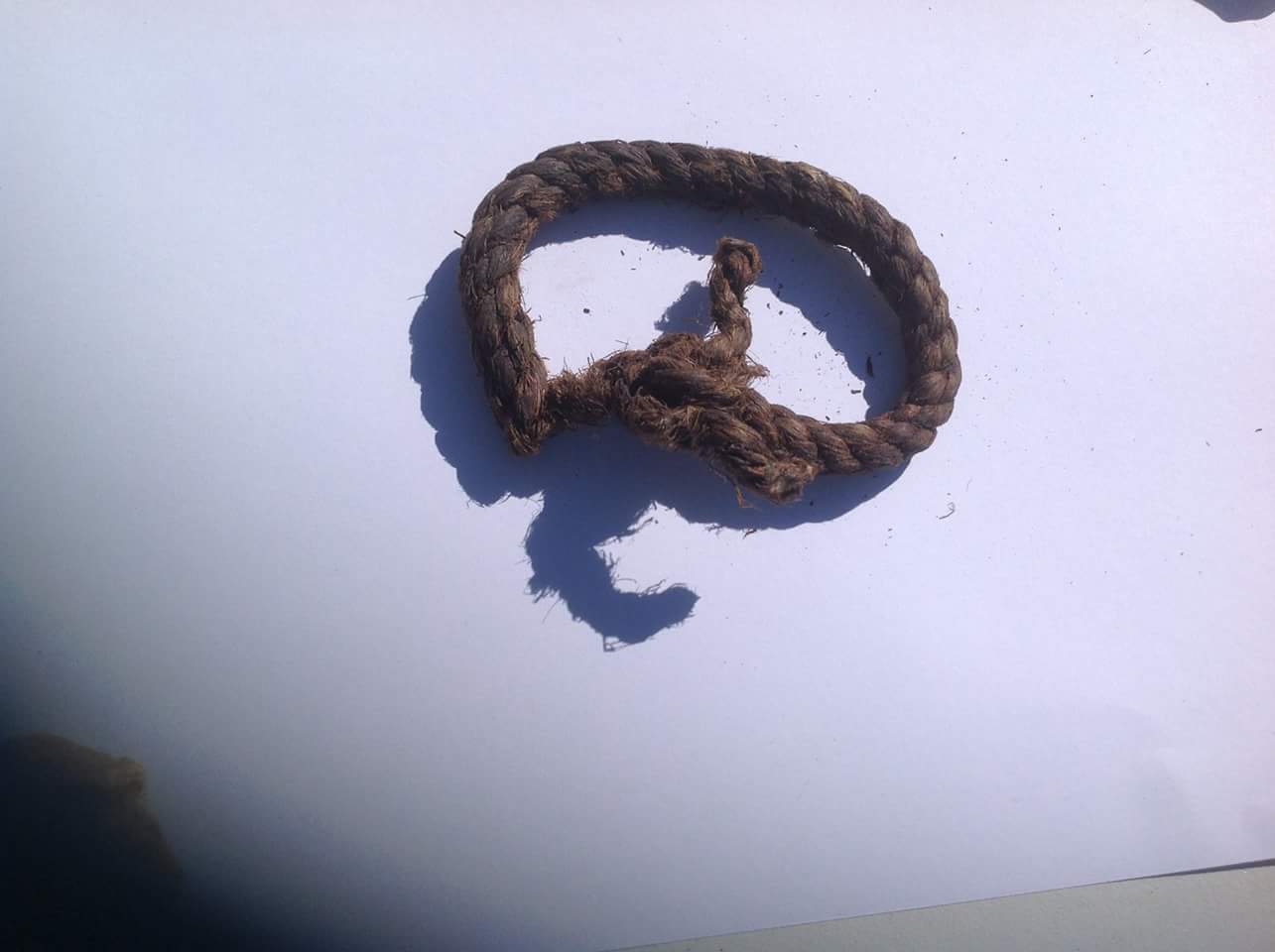 Photo of rope formed the ring where the last bare knuckle prize fight took place