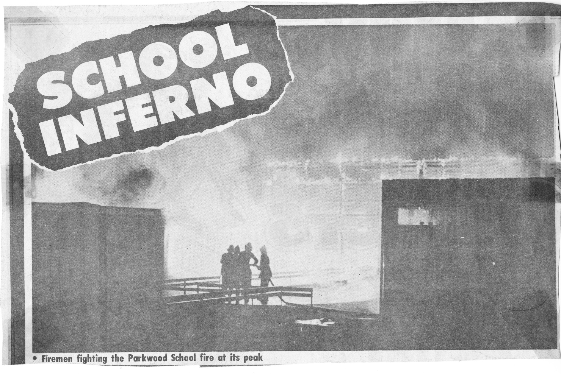Parkwood School, Deanwood drive, Fire 1979