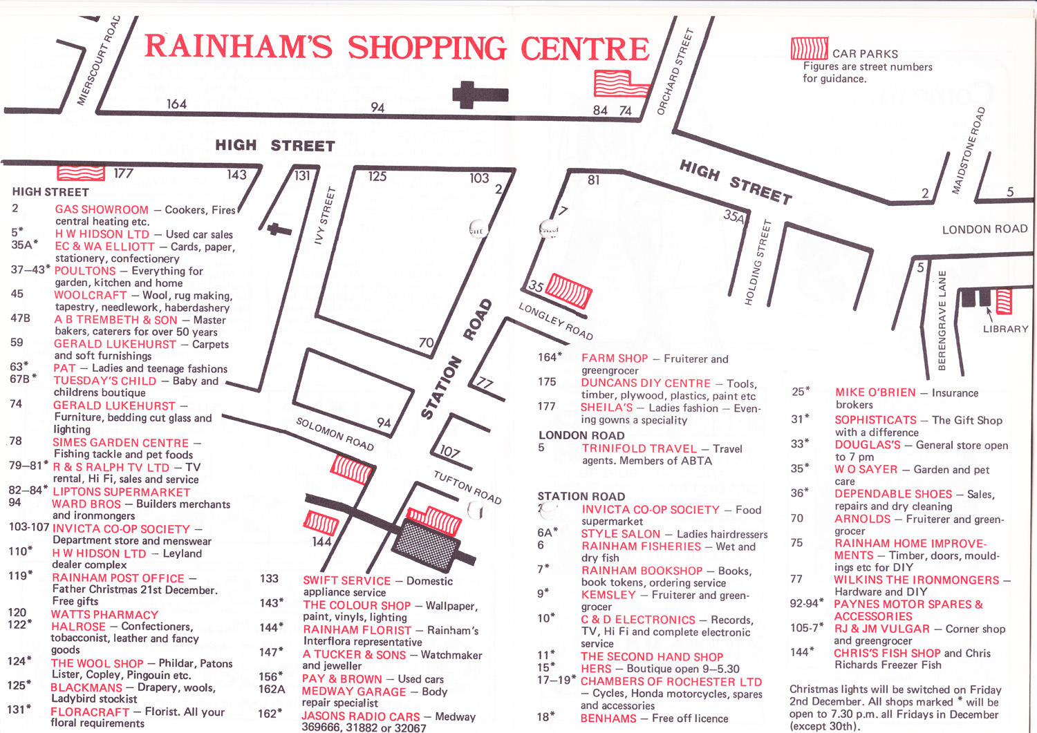 Rainham Shops in November 1977