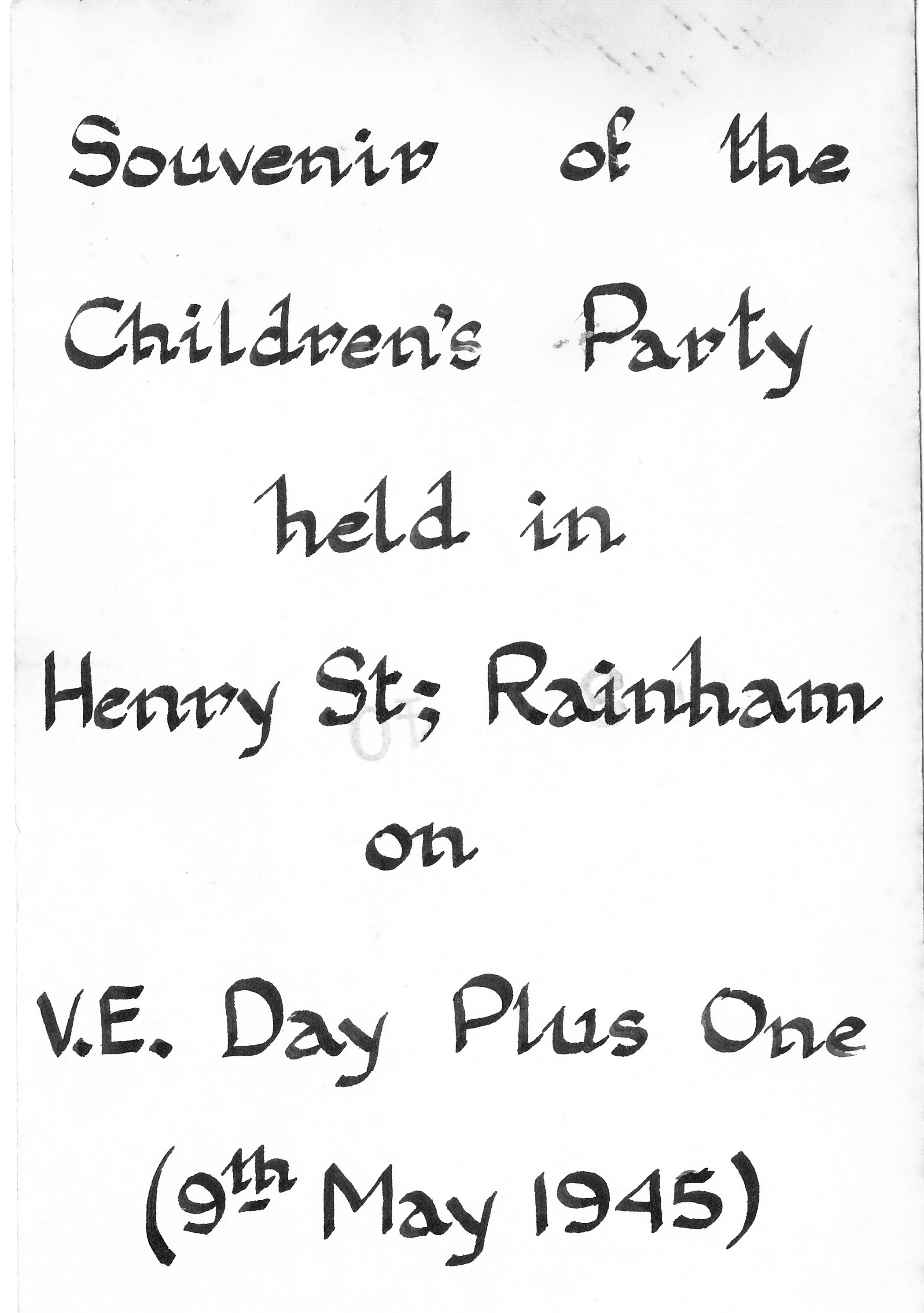 Henry Street VE Day Party 9 May 1945 Rainham Kent War time