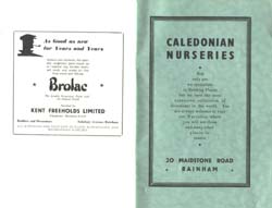 Programme for Rainham Horticultural Society Show 1957 programme