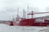 M.V.Resilience at Otterham Quay Docks April 1982 