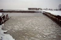 Frozen sea Rainham Kent 1987